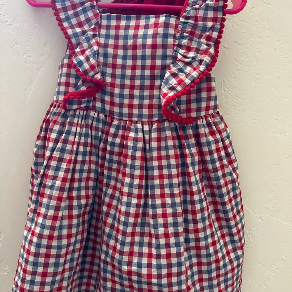 Rare Editions Red and Blue Plaid Kids Matching Set